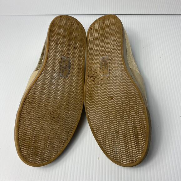 Women's LOGO Lori Goldstein Li-Brint Slip On Sneaker Cushion Flats Gold 10 M - Picture 10 of 12